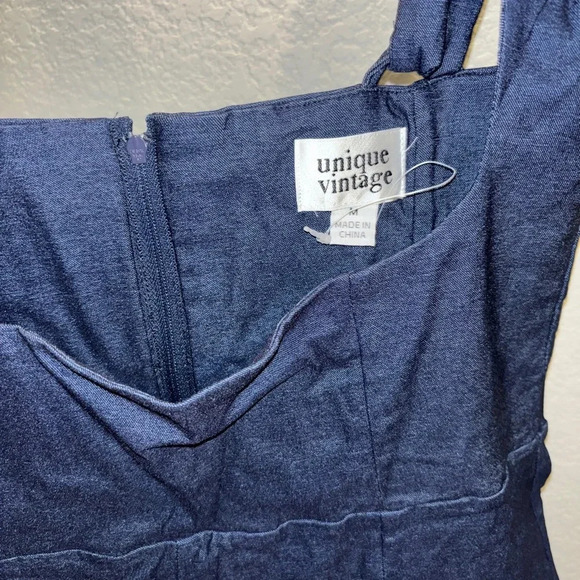 NWOT Unique Vintage Denim Trouser Pant - Picture 3 of 3